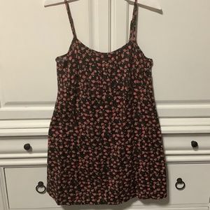 NWT ladies XS Wild Fable Black floral print Dress, adjustable straps